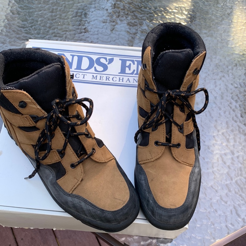 Lands end leather Mens Hiking boots 10.5 D